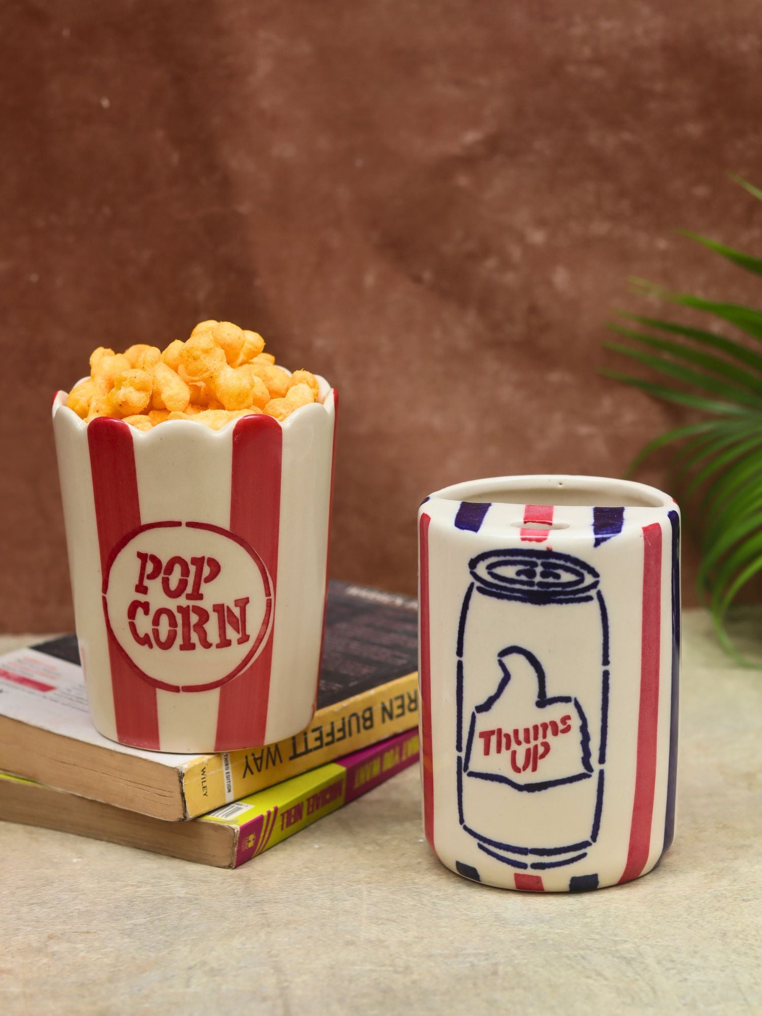 Handmade Set of 2 - Thums Up Tumbler & Popcorn Tub Combo