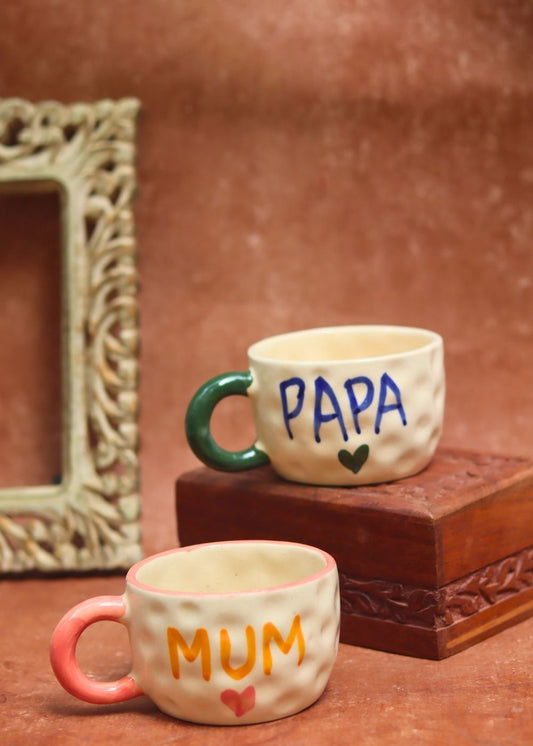 Set of 2 - Mum & Papa Mugs combo with premium quality material