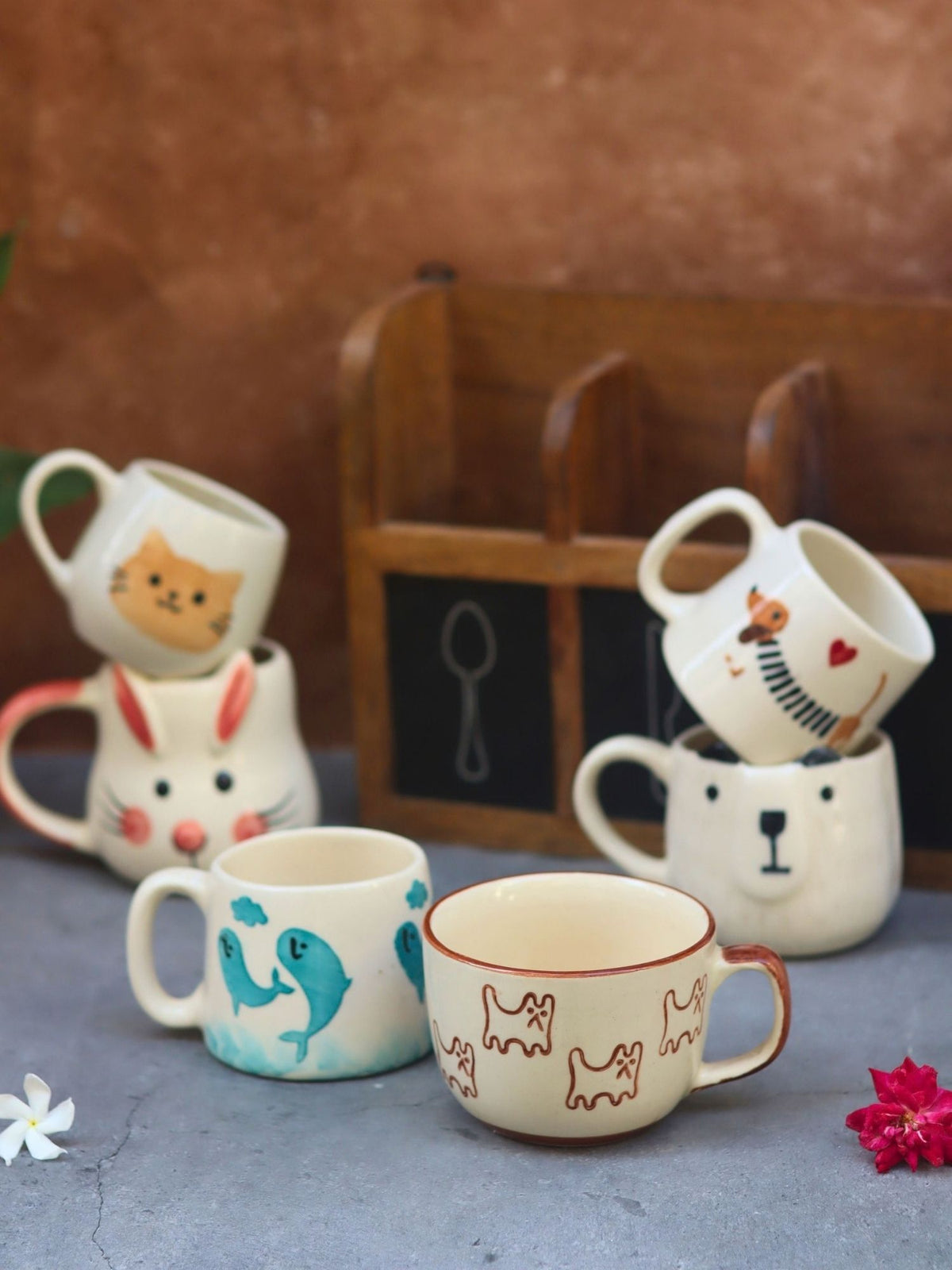 Set of 6 Warm Paws Mugs combo (for the price of 5) made by ceramic