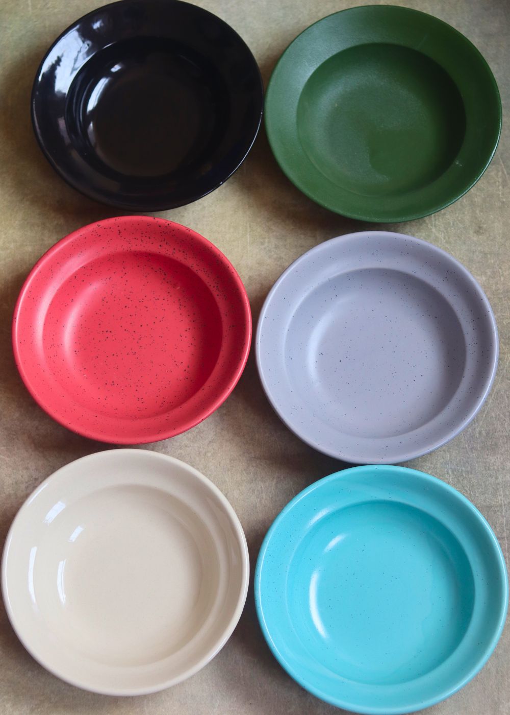 handamade set of 6 pasta plate 