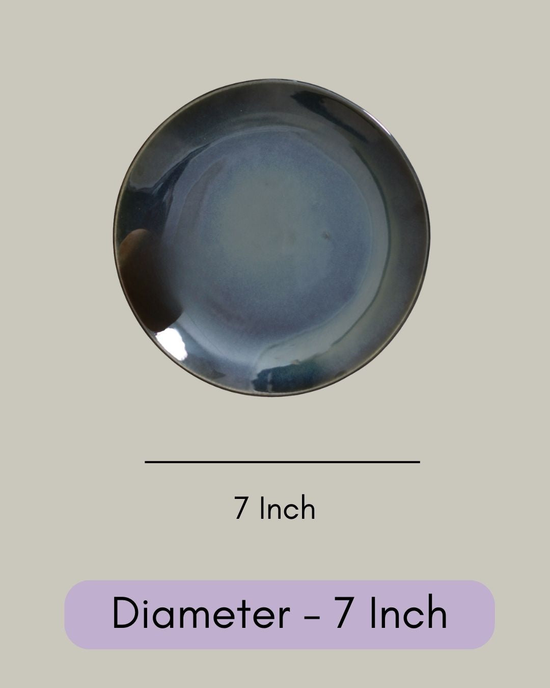 Metallic Green Quarter Plate