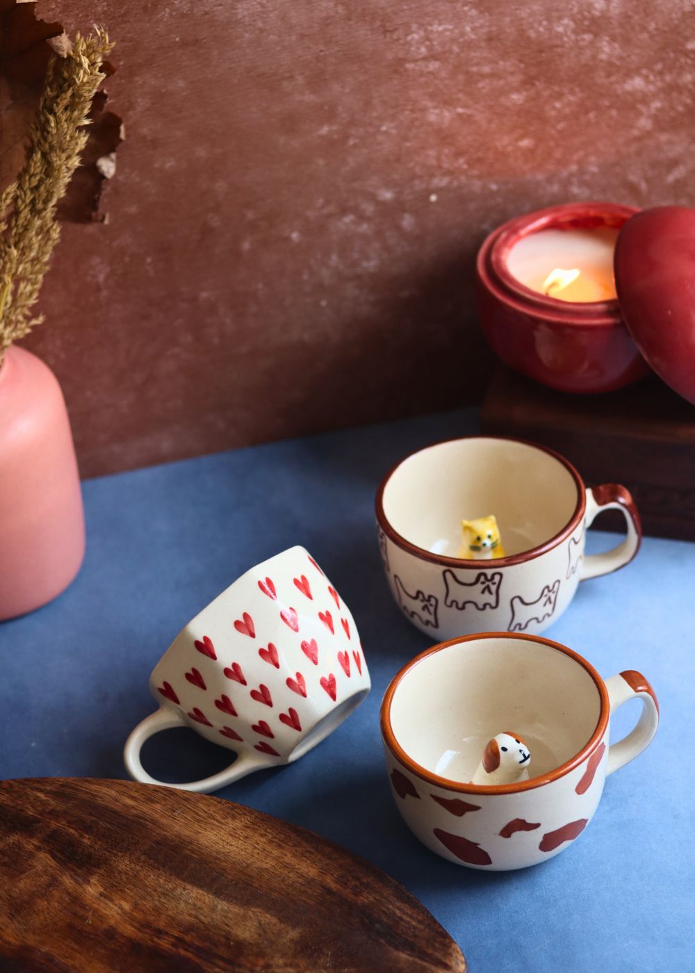 Set of 3 Hotselling Mugs handmade in India