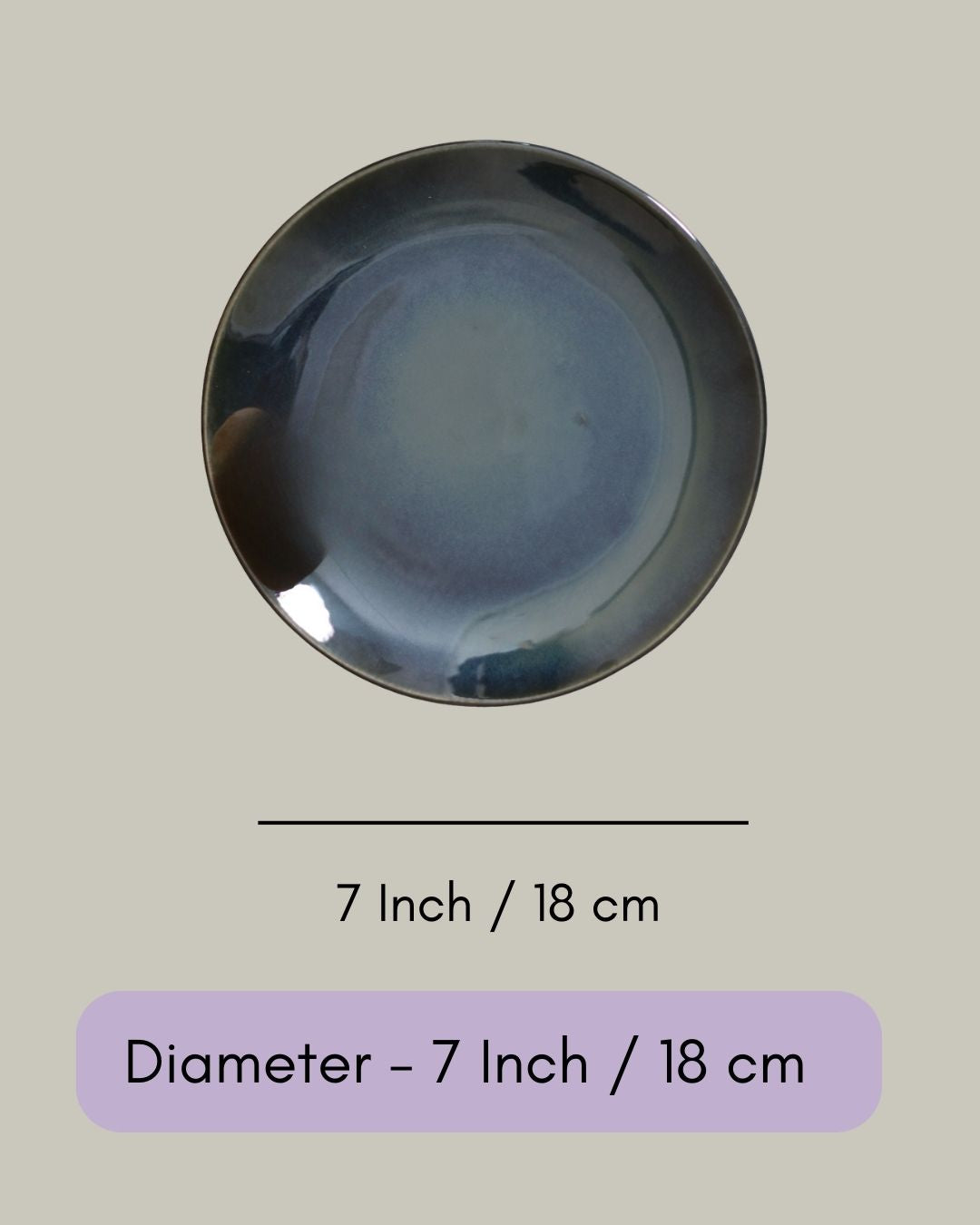 Metallic Green Quarter Plate