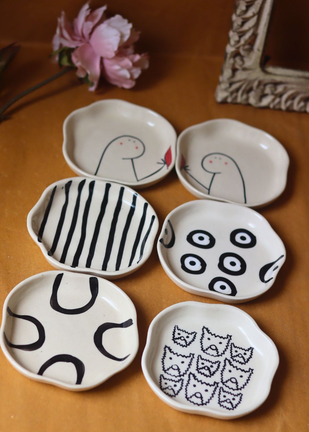 Set of 6 Tasty Treat Handmade Dessert plate (for the price of 5)