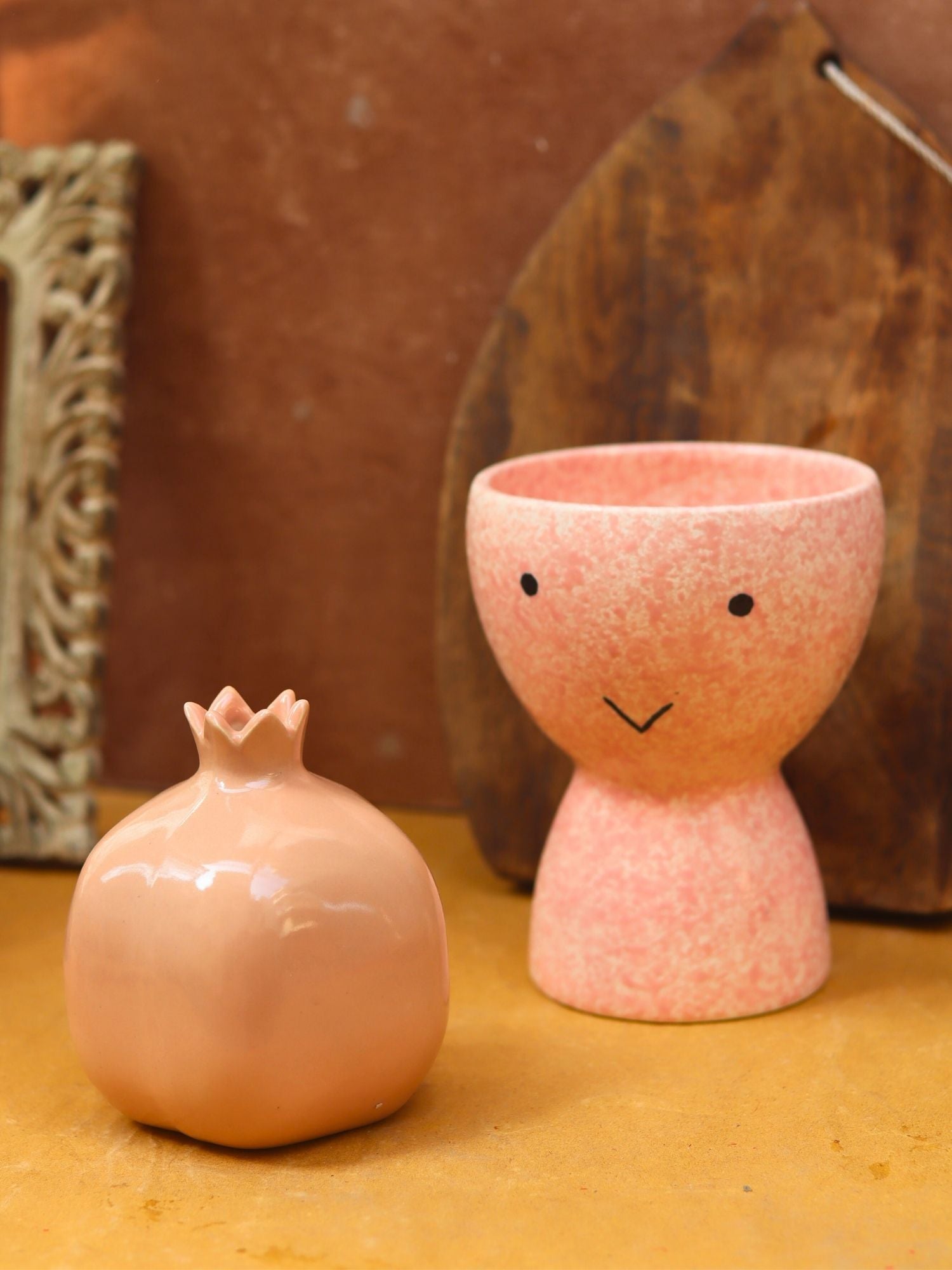 Smiley Face & heart Bud vases combo