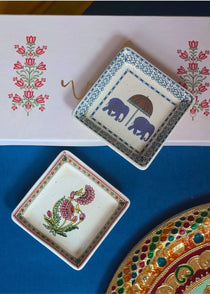 Handmade Gaj & Motif Platter in a Gift Box