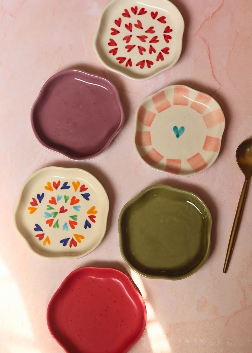 handmade Set of 6 Best Selling Dessert Plates (For the Price of 5)