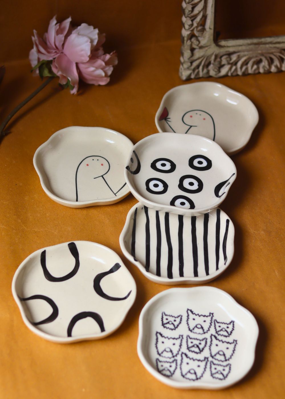 Set of 6 Tasty Treat Handmade Dessert plate (for the price of 5)
