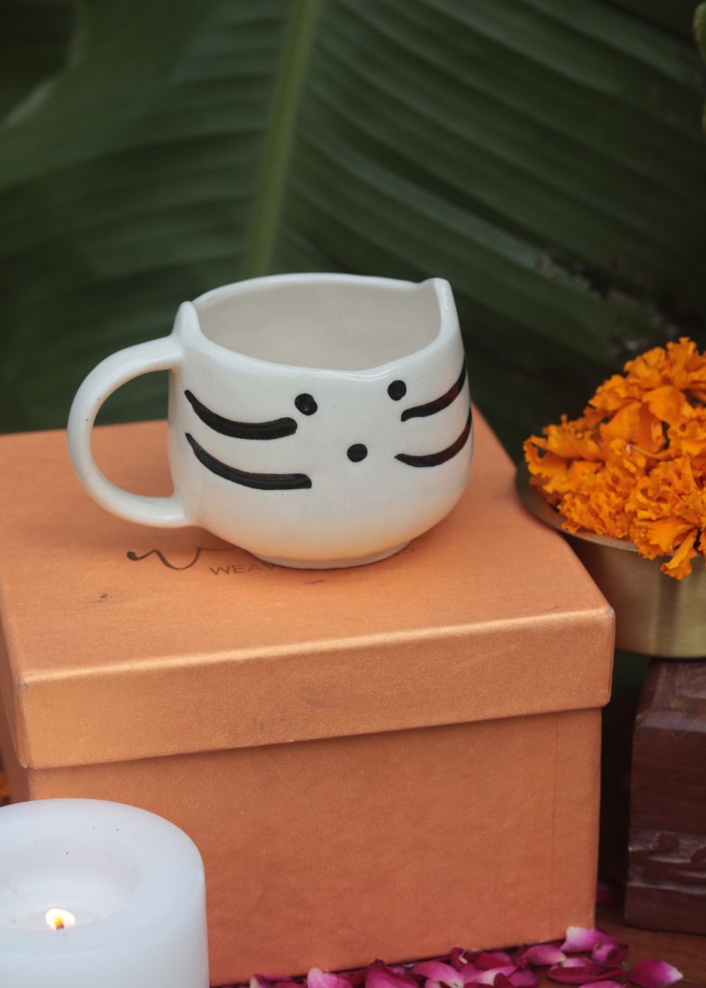 Kitty Mug Diwali Gift Box handmade in india