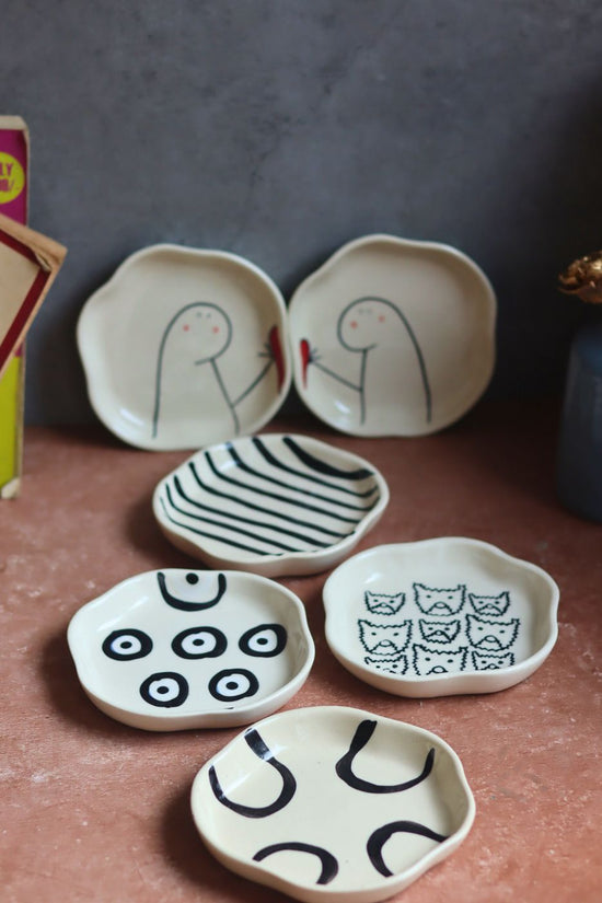 Set of 6 Tasty Treat Handmade Dessert plate (for the price of 5)