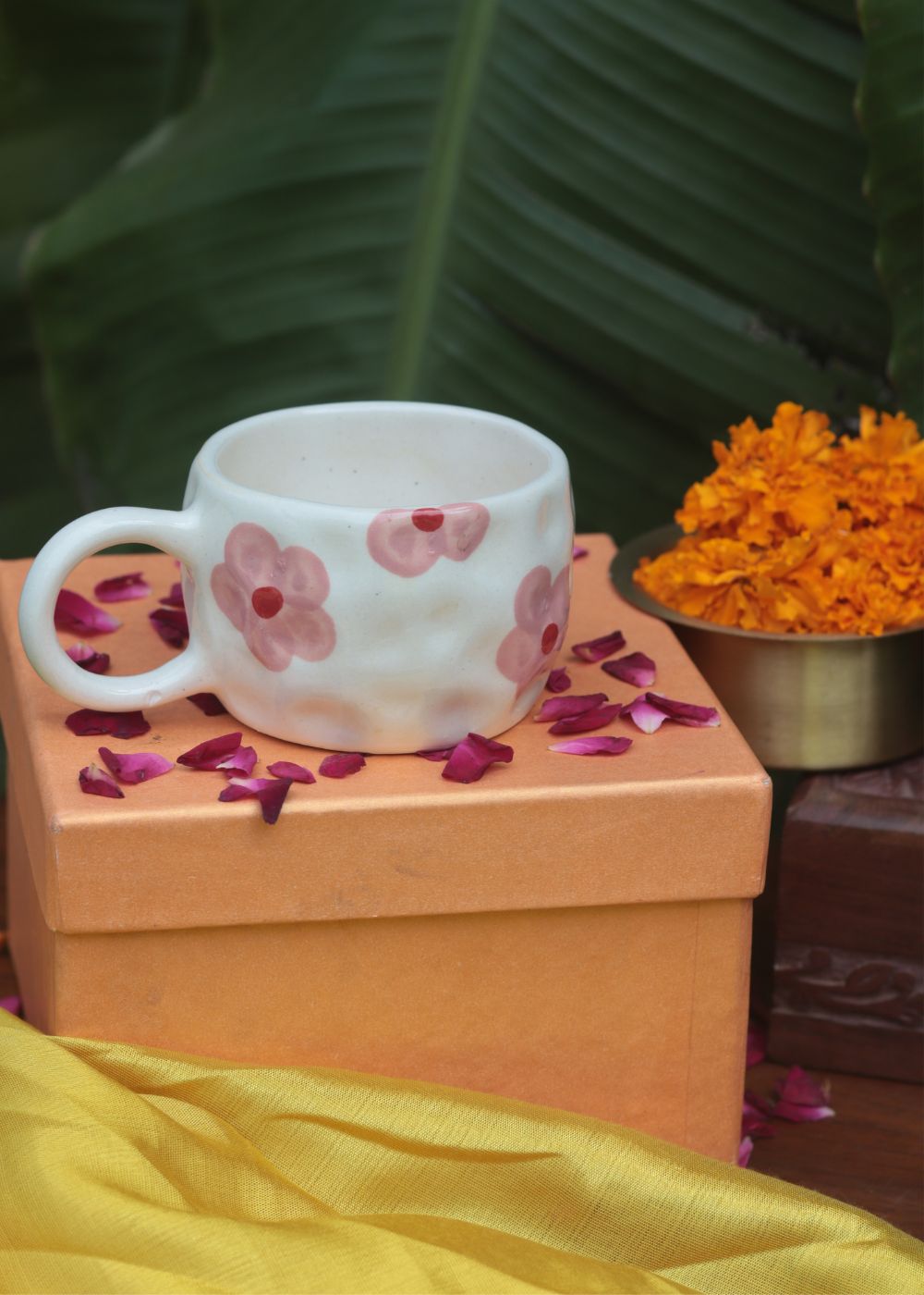 handmade Floral Bliss Mug Diwali Gift Box