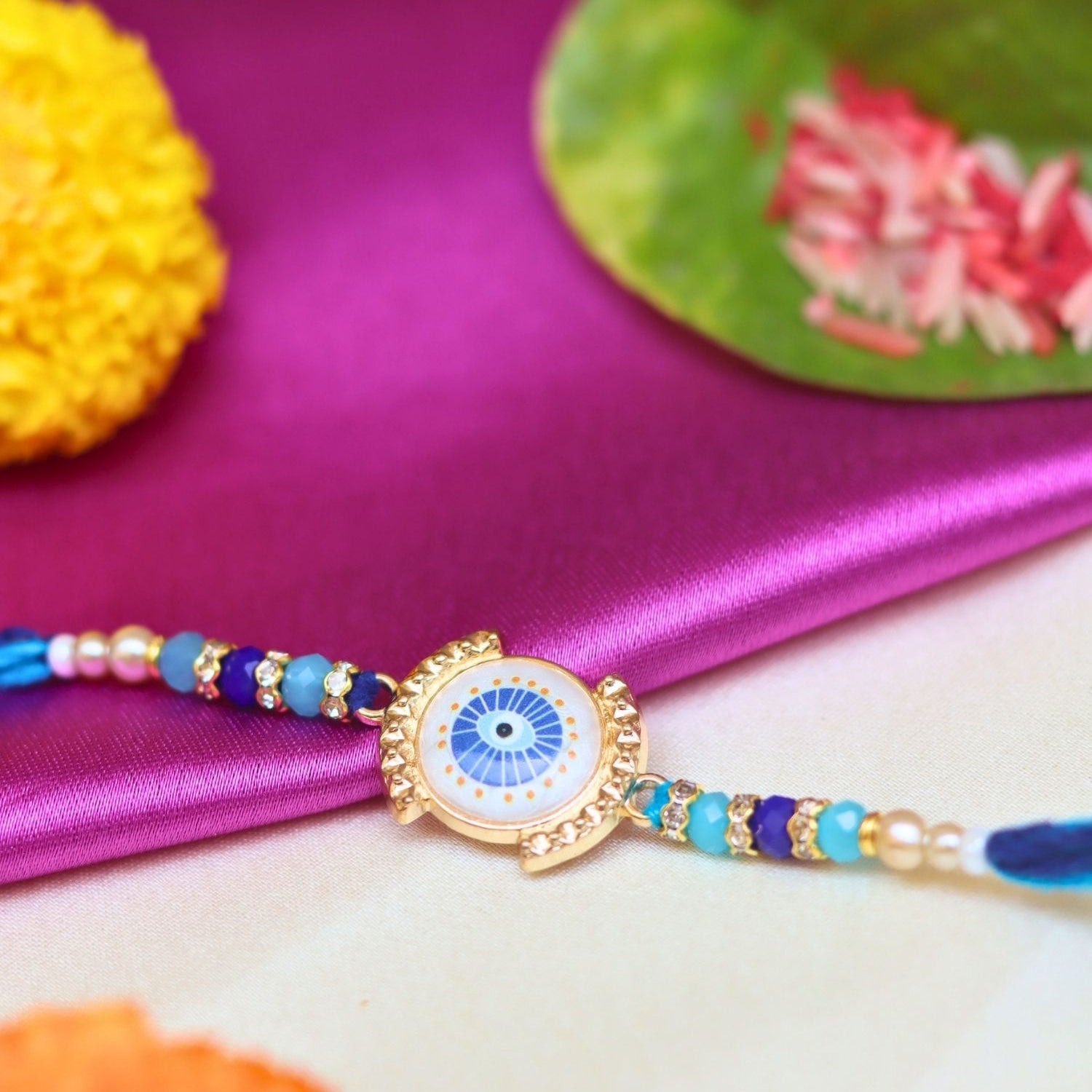 Handmade ⁠Indie Evil Eye Rakhi