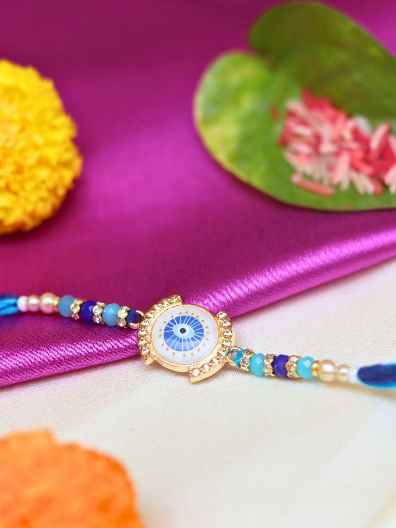 Handmade ⁠Indie Evil Eye Rakhi