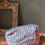 peacock garden toiletry bag handmade in india 