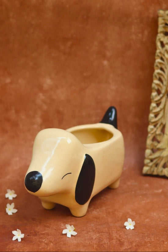 Cutest Dog Planter made by ceramic