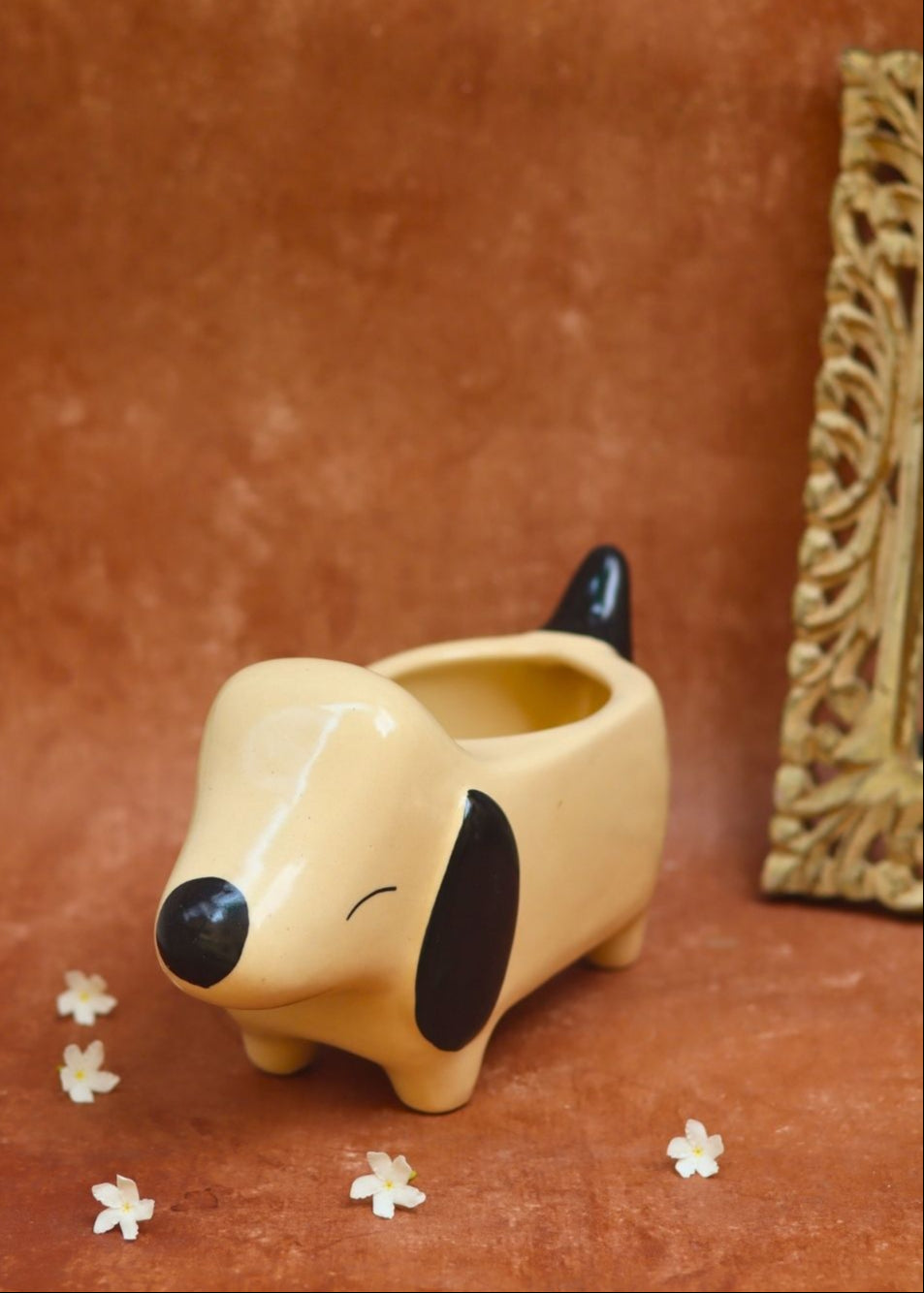 Cutest Dog Planter made by ceramic