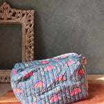 peacock garden toiletry bag made by cotton