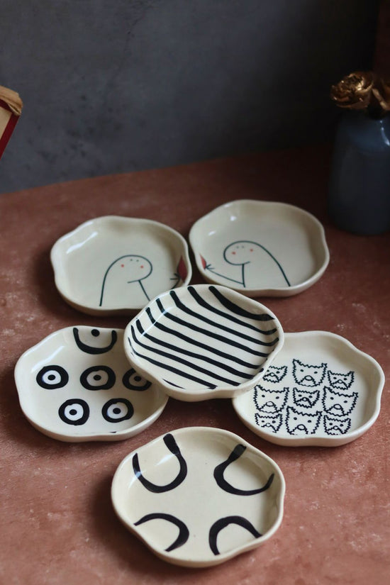 Set of 6 Tasty Treat Handmade Dessert plate (for the price of 5)