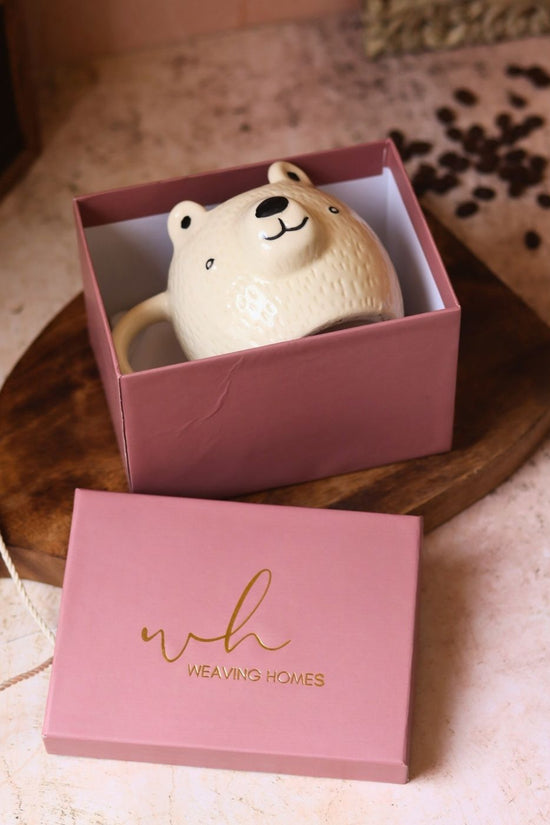 Polar Bear Mug in a Gift Box handmade in India
