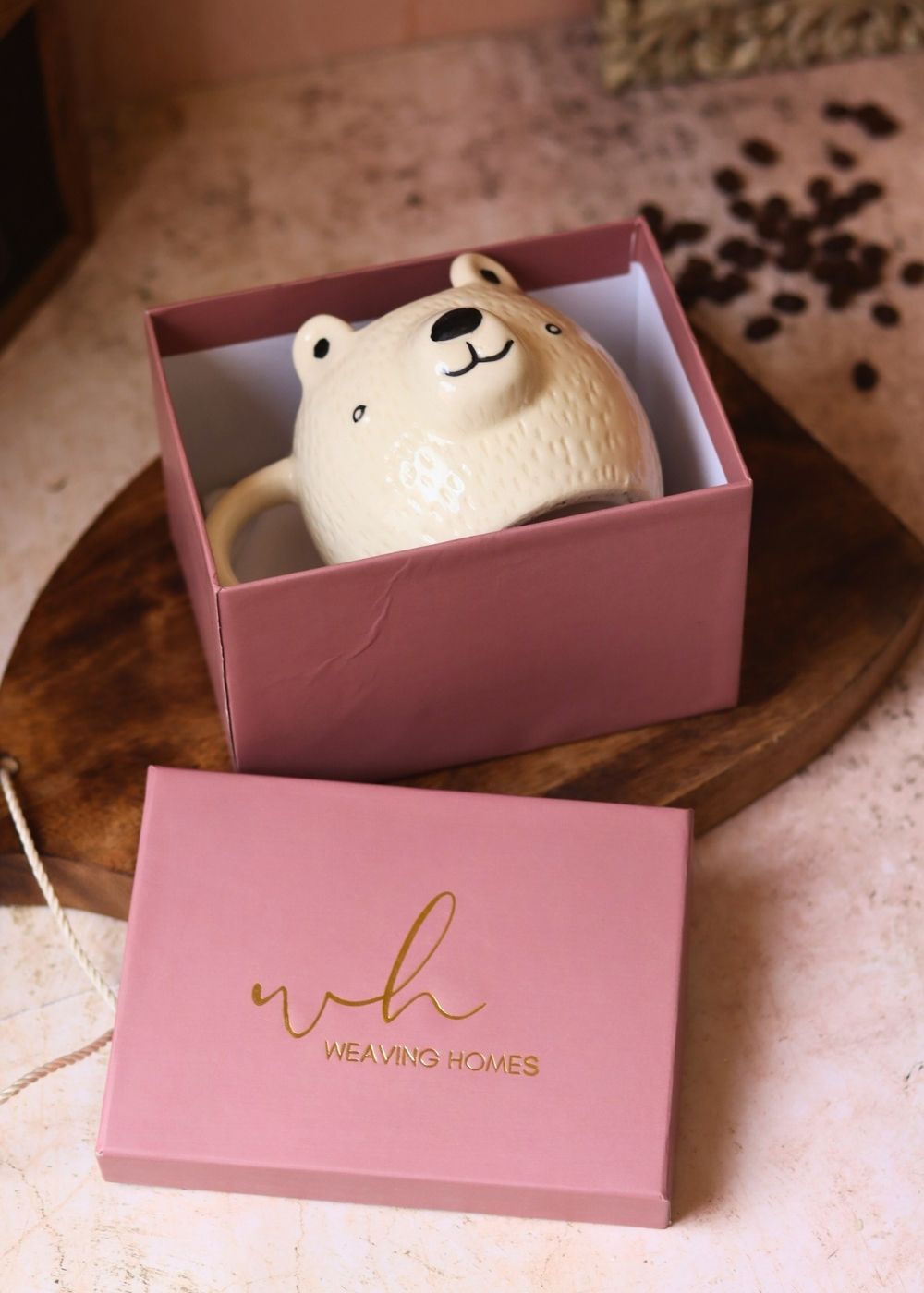 Polar Bear Mug in a Gift Box handmade in India