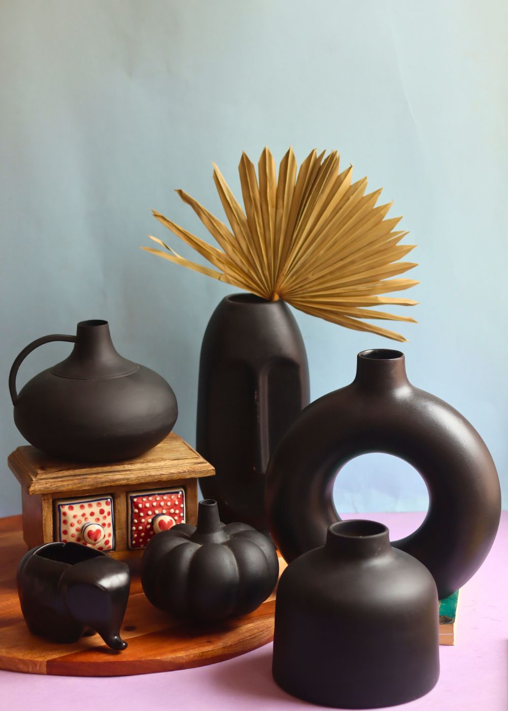 Set of 6 Essential Black Home Decor Combo (for the price of 5) handmade in india