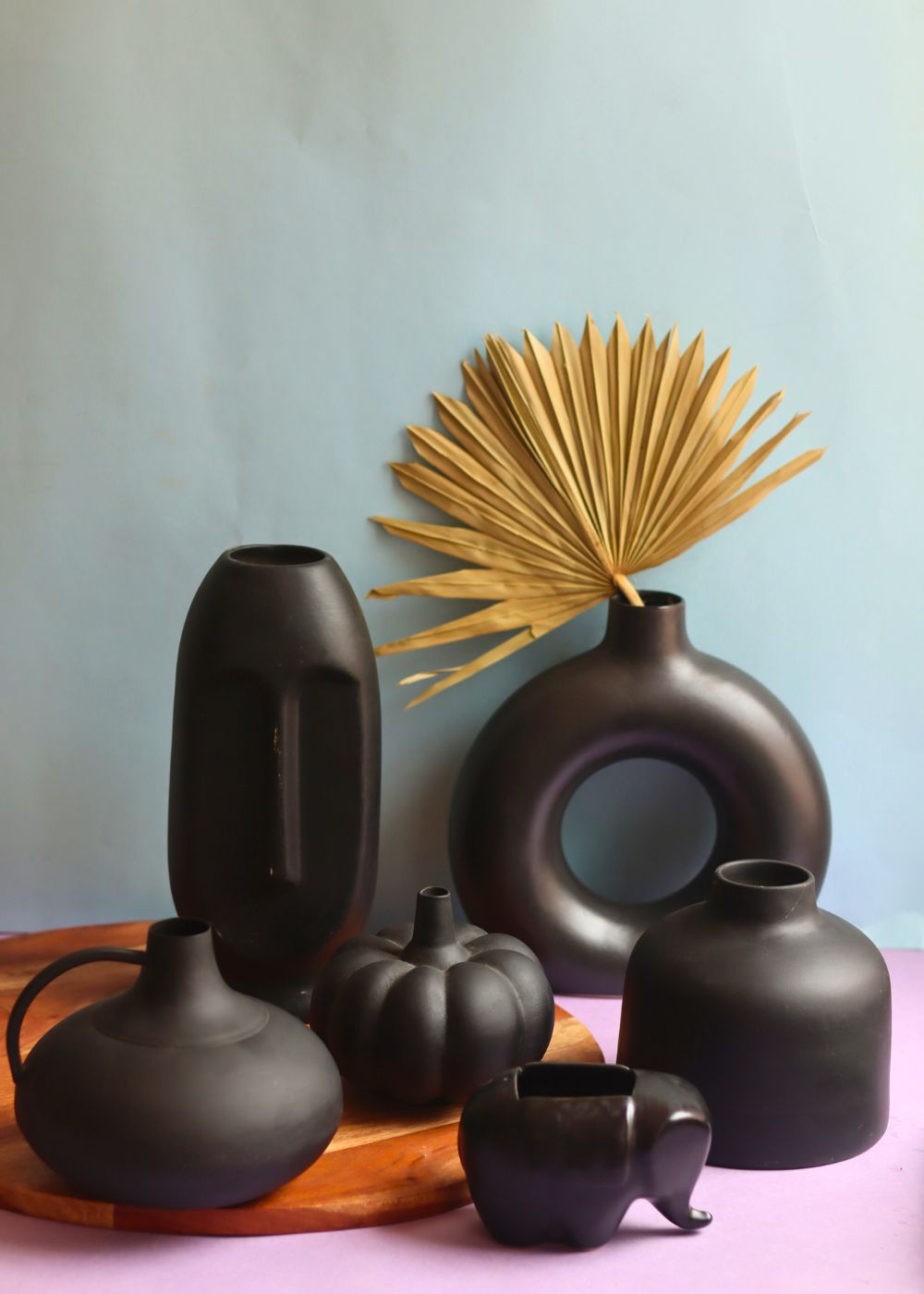 Set of 6 Essential Black Home Decor Combo (for the price of 5) made by ceramic