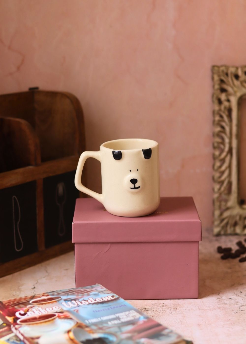 handmade Puppy Mug in a Gift Box