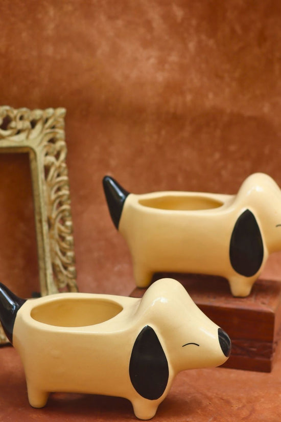 Cutest Dog Planter handmade in India