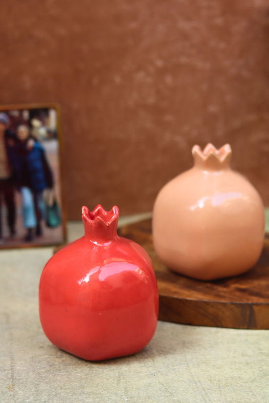 Set of 2 - Anar Vases (Red & Peach) with premium quality material