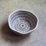 Handmade ceramic zebra bowl