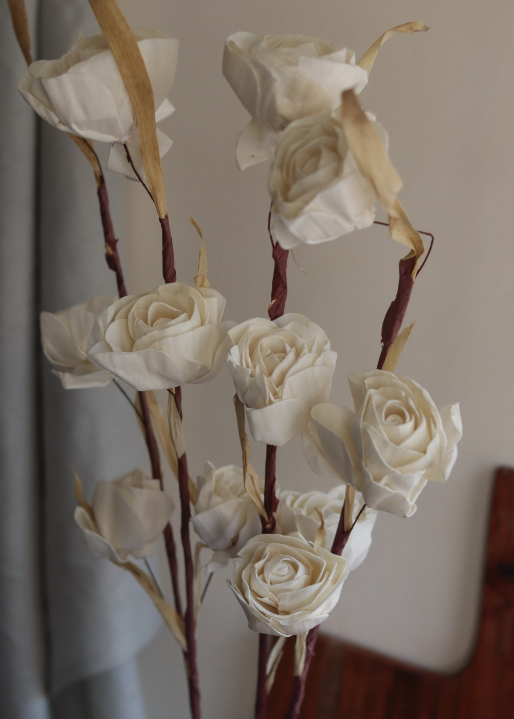 White rose dried bouquet