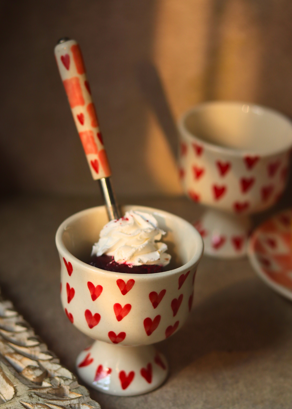 handmade all heart ice cream goblet