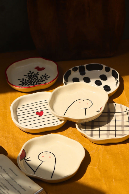 Set of 6 Tasty Treat Handmade Dessert plate (for the price of 5)