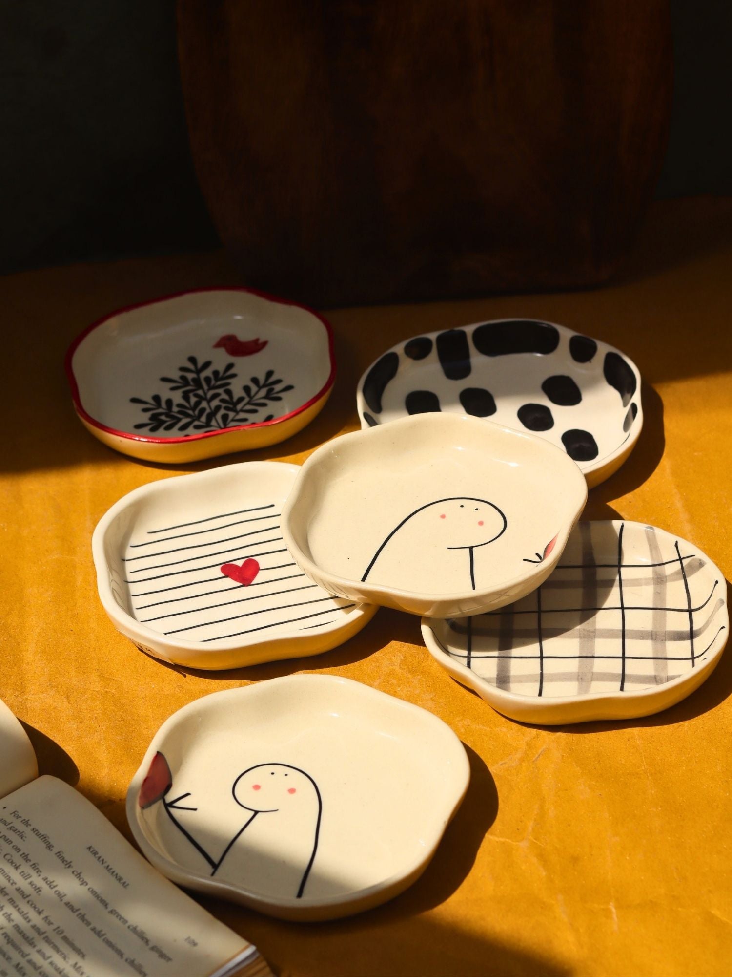 Set of 6 Tasty Treat Handmade Dessert plate (for the price of 5)