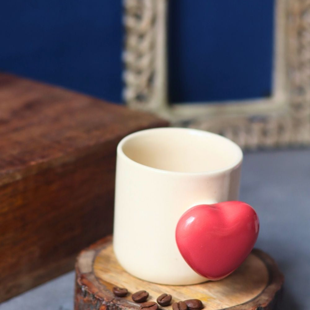 Red Heartbeat Coffee Mug made by ceramic