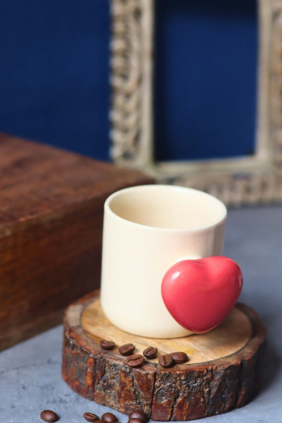 Red Heartbeat Coffee Mug made by ceramic