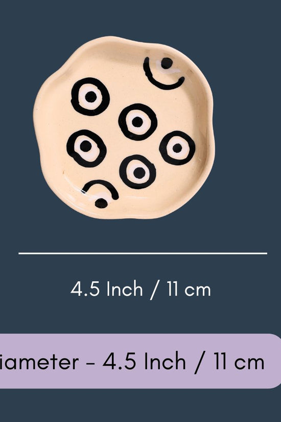 Evil Eye handmade Dessert Plate