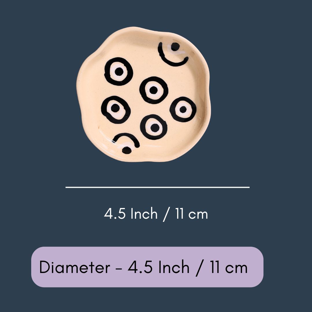 Evil Eye handmade Dessert Plate