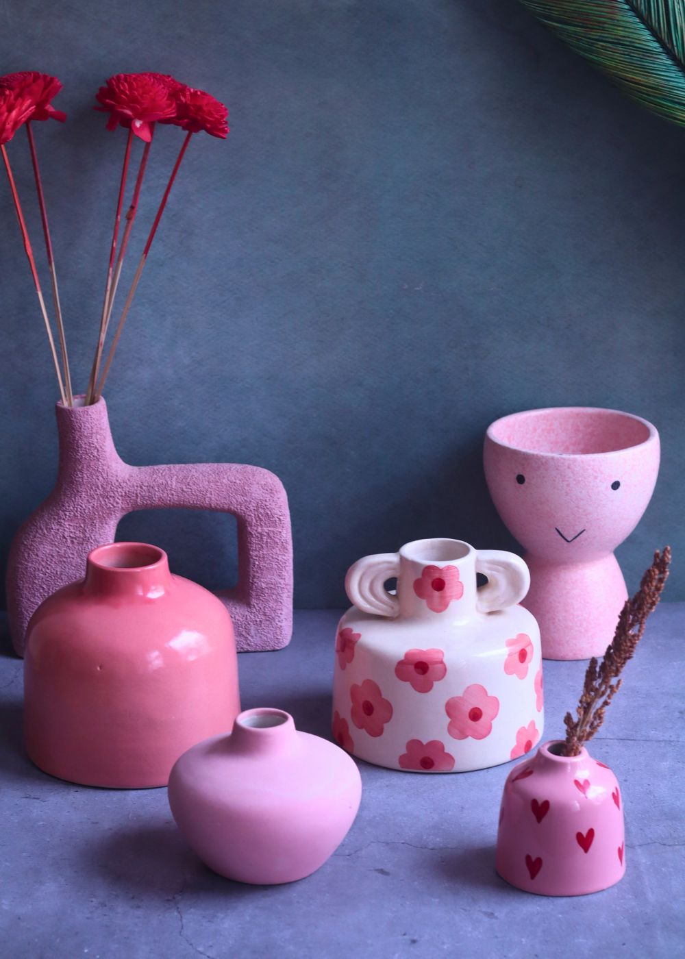 Set of 6 Bloom & Blush Vases (for the price of 5) made by ceramic