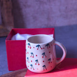 Cherry Embossed Mug in a Gift Box with premium quality material