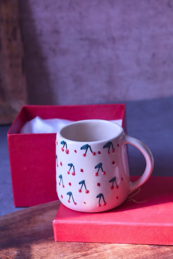 Cherry Embossed Mug in a Gift Box with premium quality material