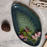 Ceramic leaf platter height & breadth