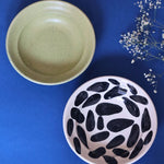 Army Green & Pebble Pasta Plate with premium quality material