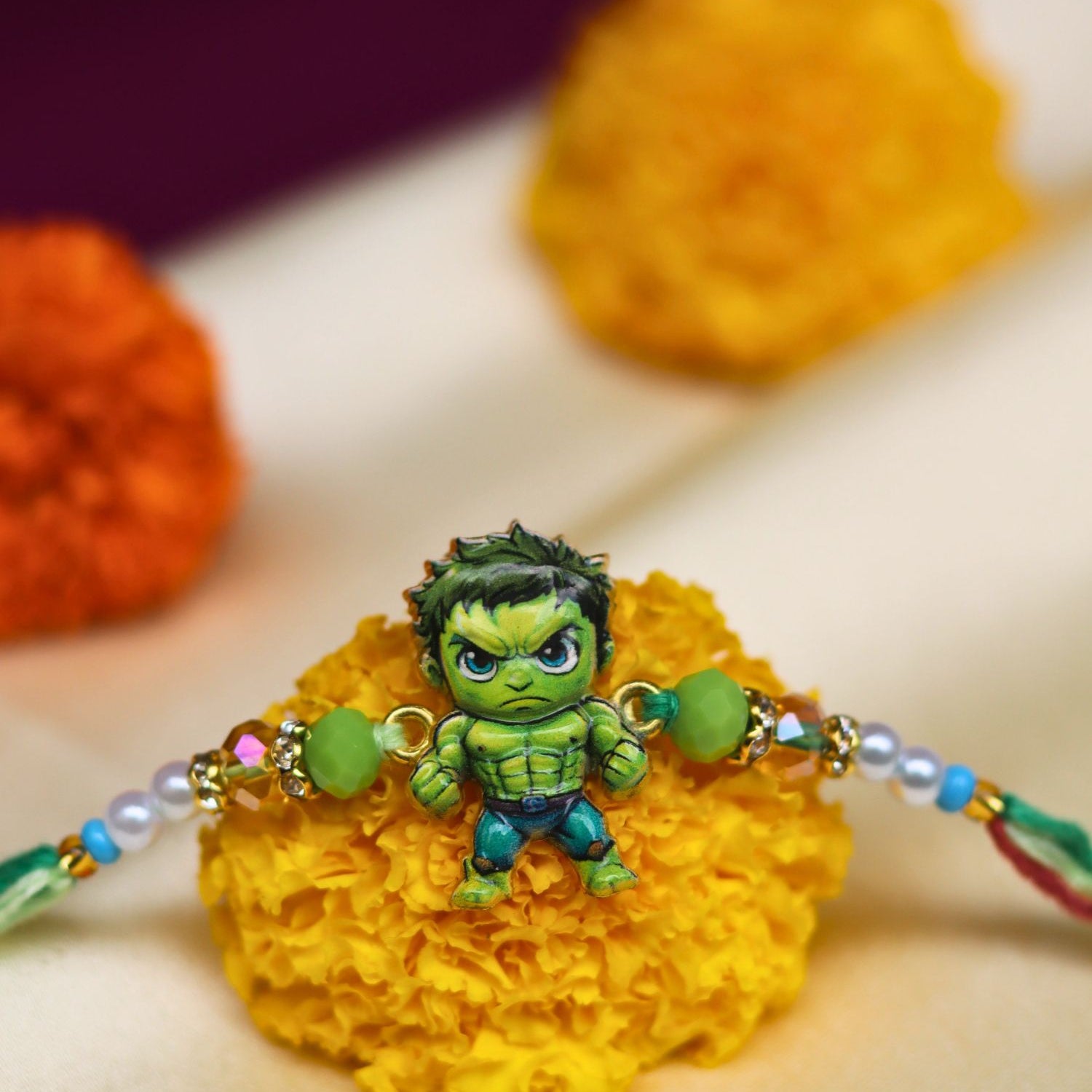 Hulk Rakhi handmade in India