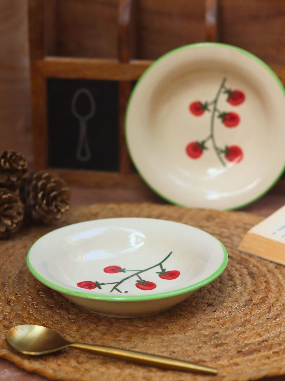 Cherry Pasta Plate microwave safe 