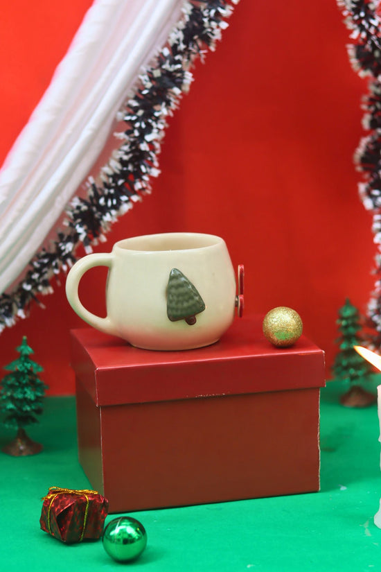 Santa's Magnet  Mug in a Gift Box made by ceramic