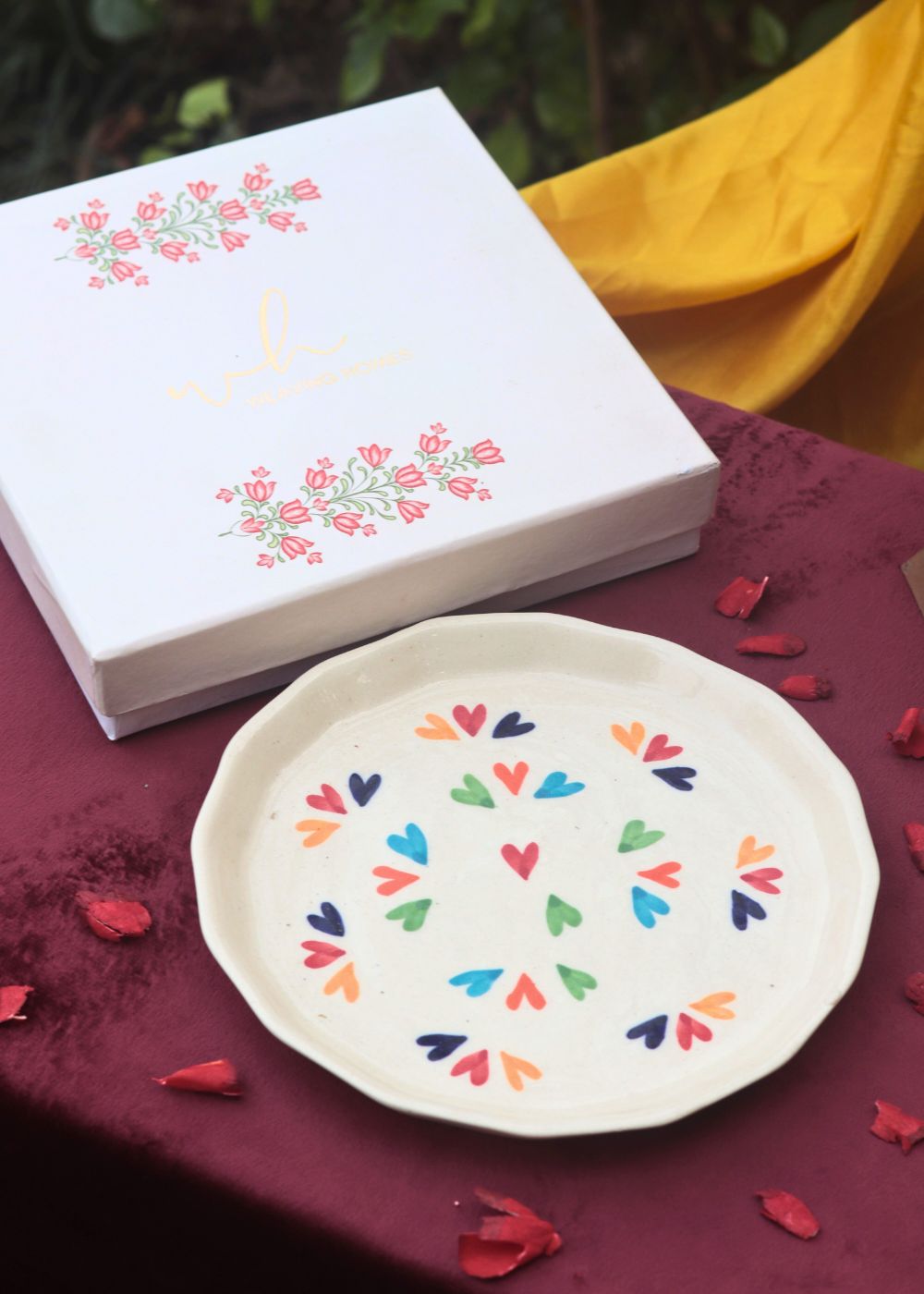 LoveisLove Plate in a Gift Box handmade in india