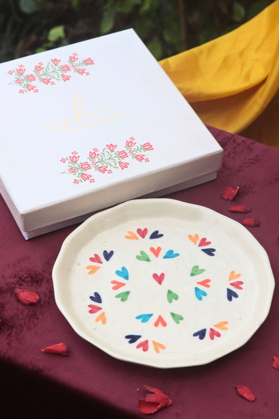 LoveisLove Plate in a Gift Box handmade in india