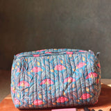 peacock garden toiletry bag handmade in india 