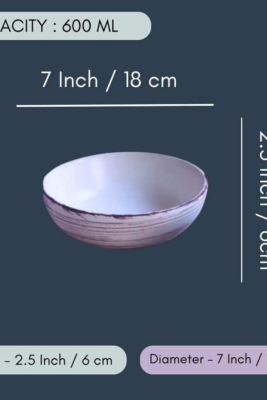 Brown & White Curry Bowl - (Set of 4 - GET 2 FREE)